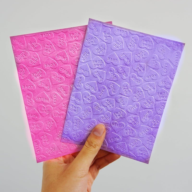 Arbuya Happy Valentine's Day Plastic Embossing Folders for Card Making Hearts Be Mine Embossing Folder for Scrapbooking Pages Paper Crafting Clay Decoration - Image 5